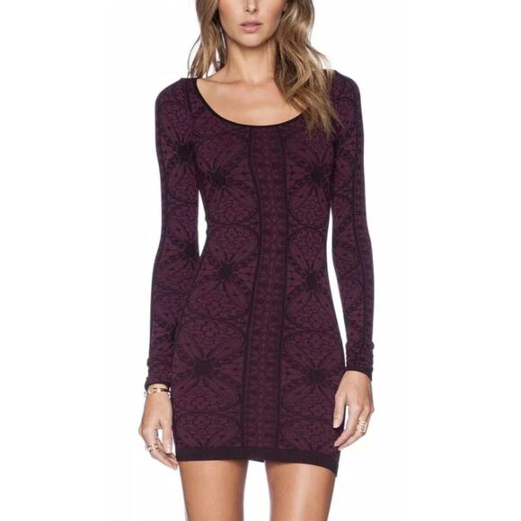 NWT Free People Long Sleeve Goth Bodycon Dress - Picture 5 of 5